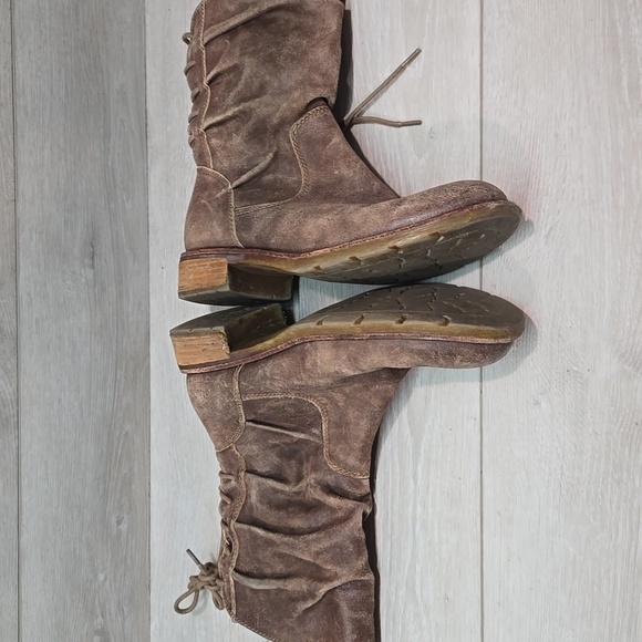 Sofft Women Sharnell  Aqua Leather Lace Up Back Moto Boots Shoes Sz 8.5 - Picture 13 of 15